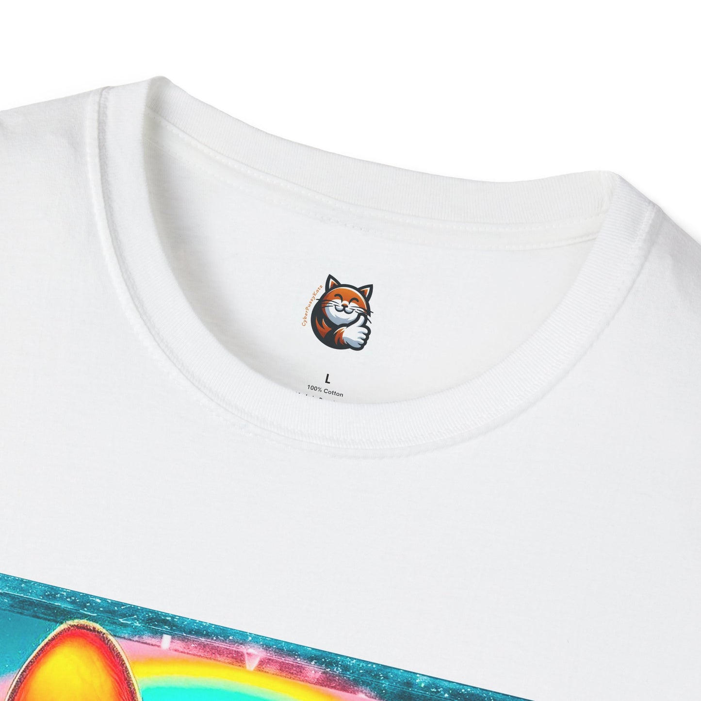 Devon Rex Cat rainbow  Softstyle T-Shirt
