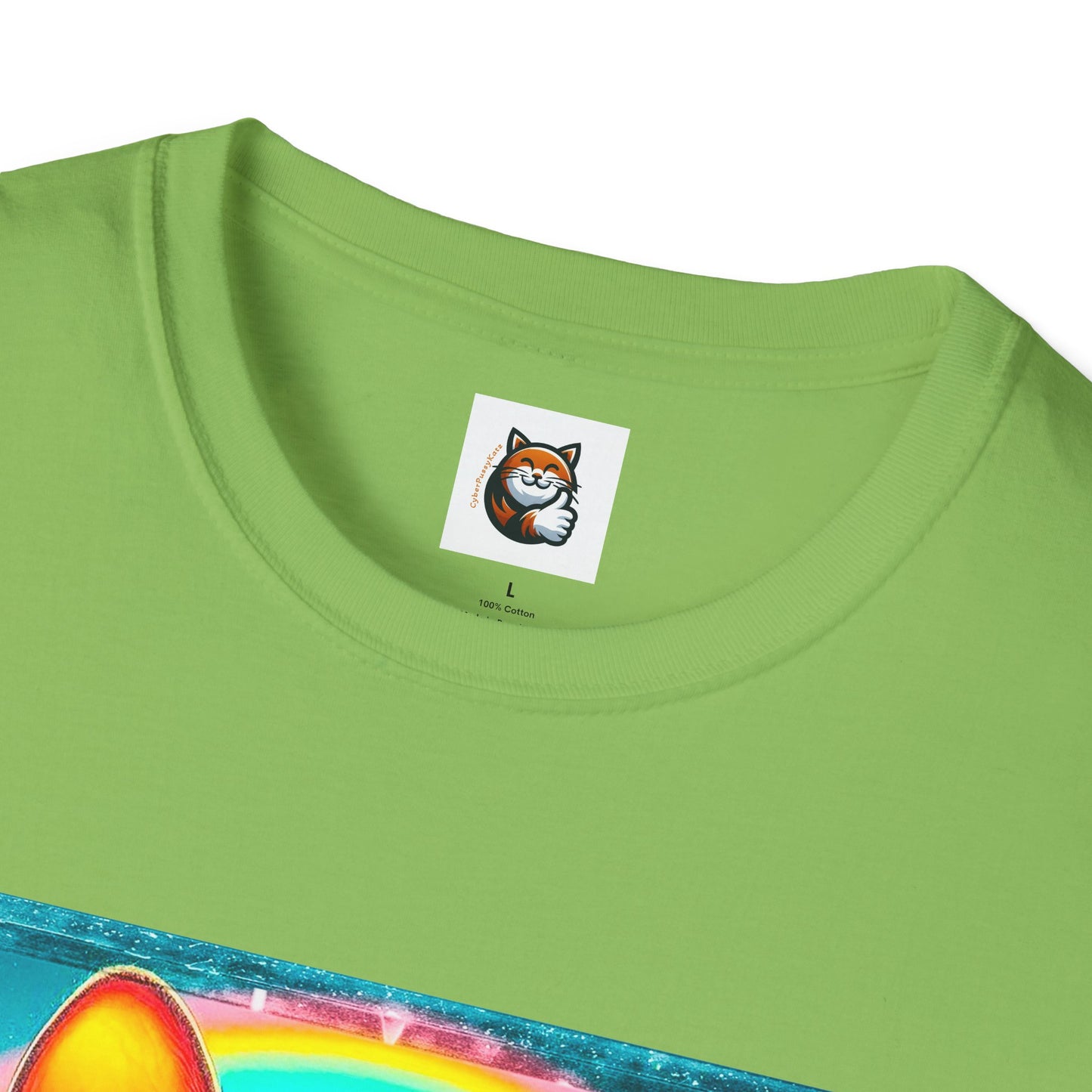 Devon Rex Cat rainbow  Softstyle T-Shirt