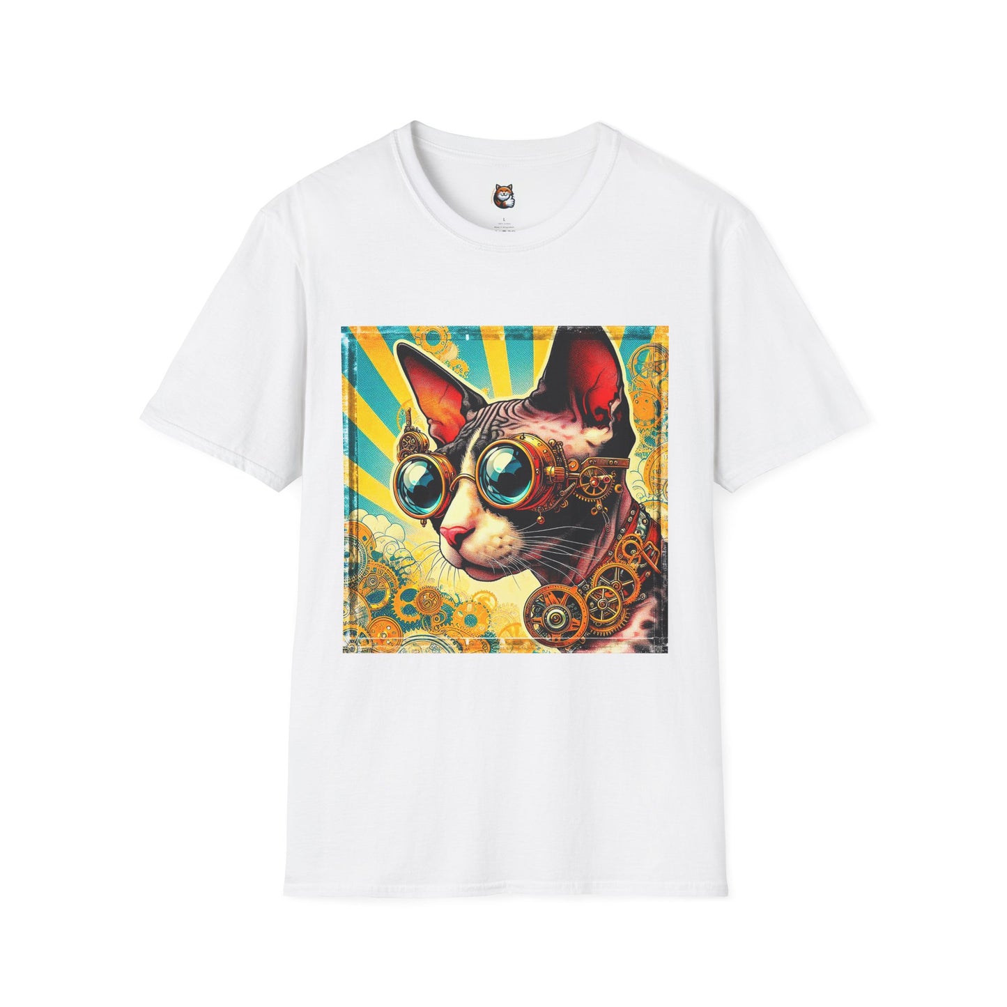 Cornish Rex Cat Unisex steam punk  T-Shirt