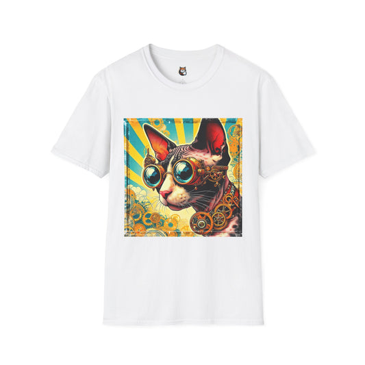 Cornish Rex Cat Unisex steam punk  T-Shirt