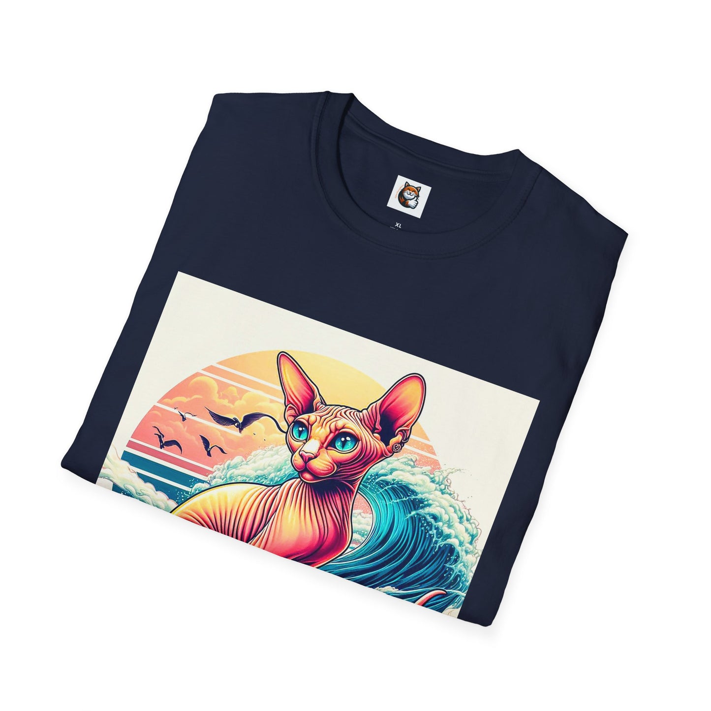 Sphynx Cat surfing