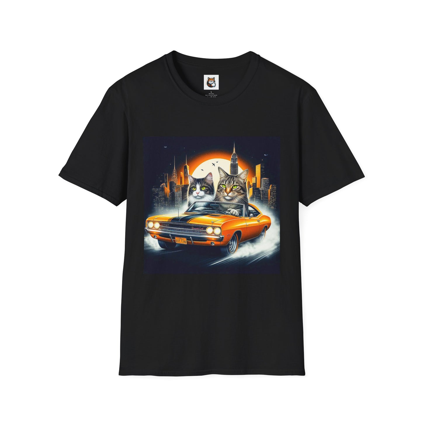 Wacky Domestic Cat Unisex Softstyle T-Shirt