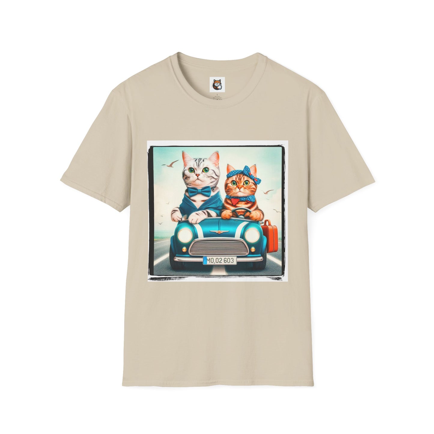 American Shorthair couple driving Softstyle T-Shirt