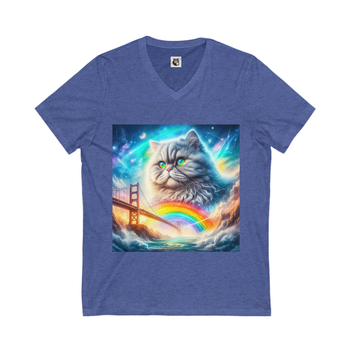 Selkirk Rex  V-Neck pretty rainbow