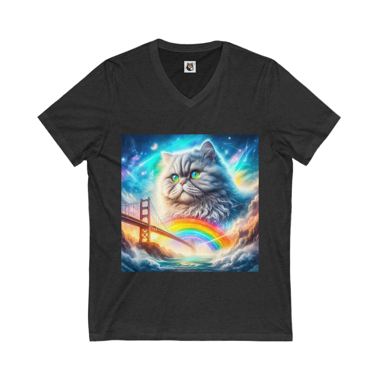 Selkirk Rex  V-Neck pretty rainbow