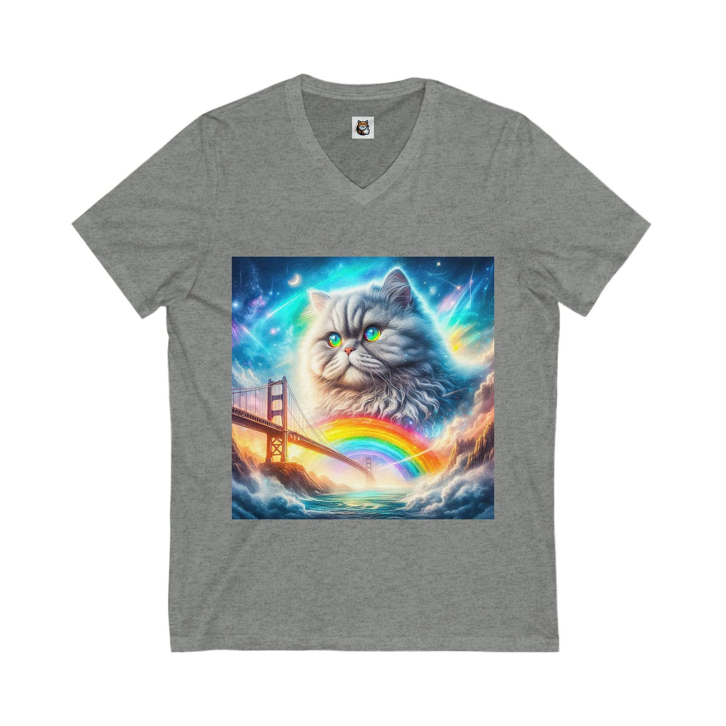 Selkirk Rex  V-Neck pretty rainbow