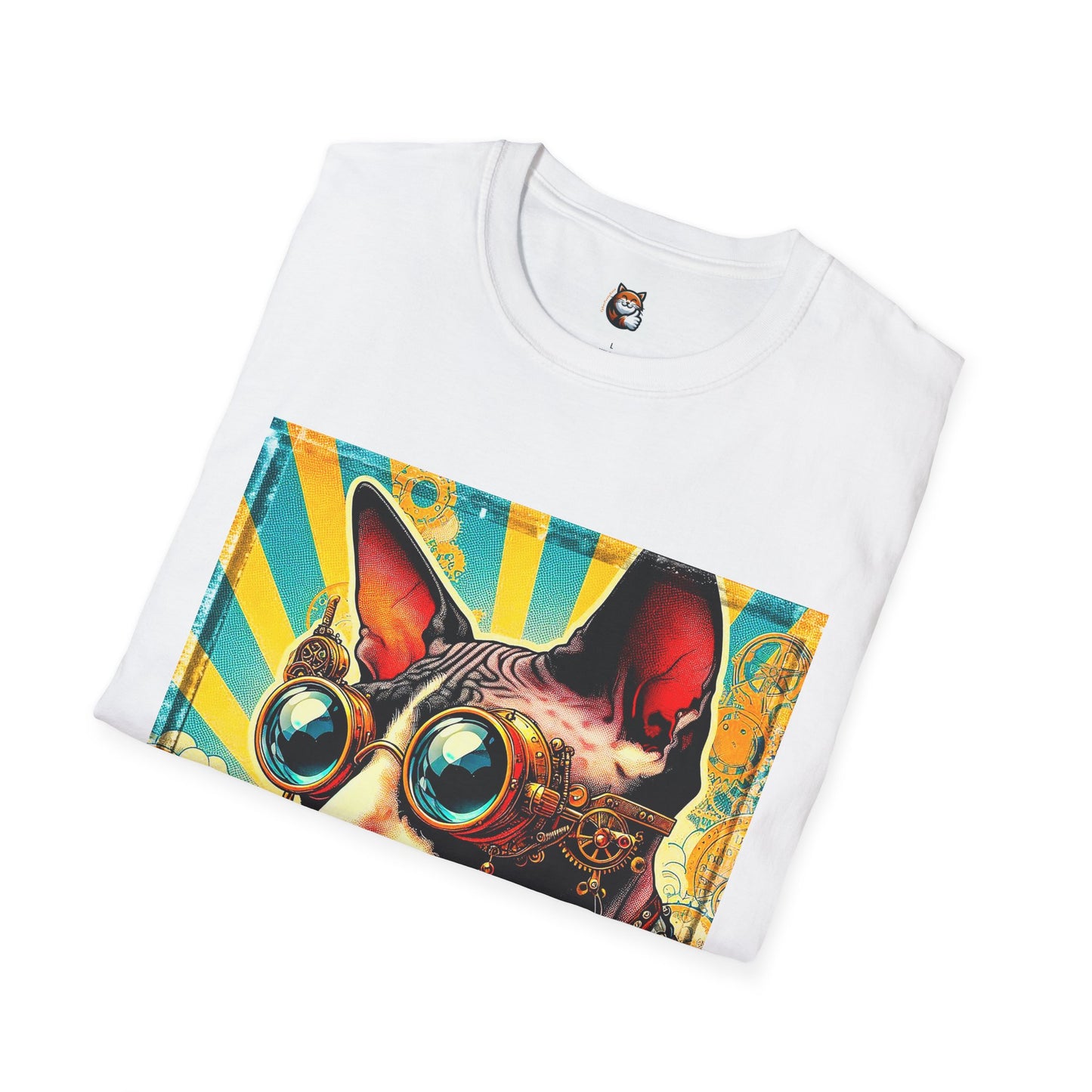 Cornish Rex Cat Unisex steam punk  T-Shirt