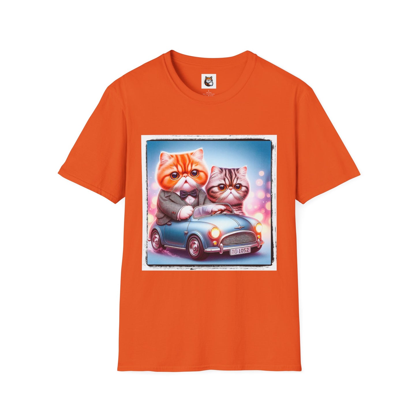 Wacky Exotic Shorthair Cat Unisex Softstyle T-Shirt