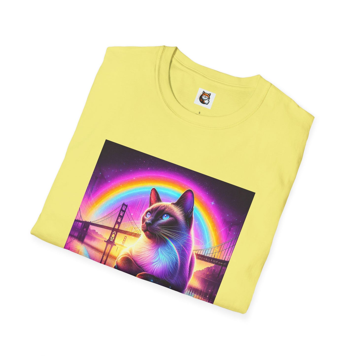 Siamese Cat purple rainbow