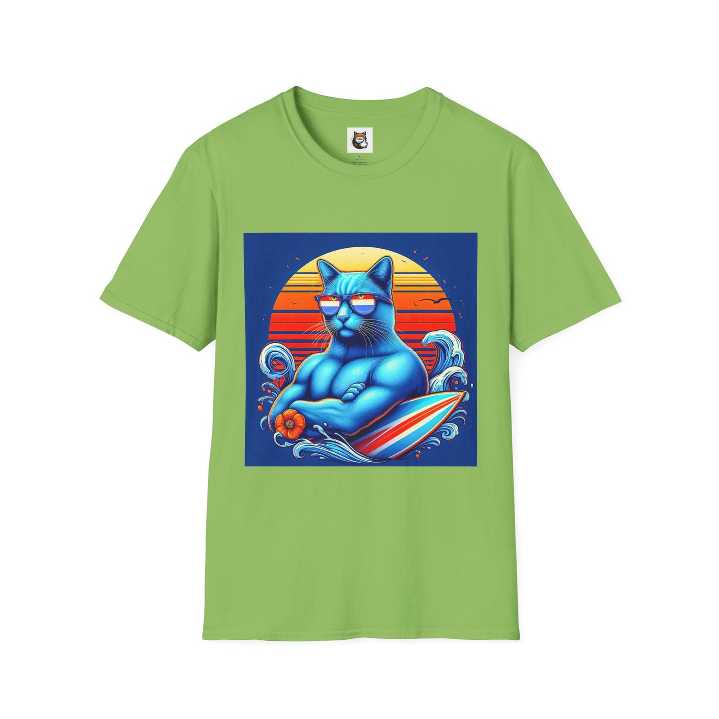 Russian Blue Cat Unisex Softstyle T-Shirt