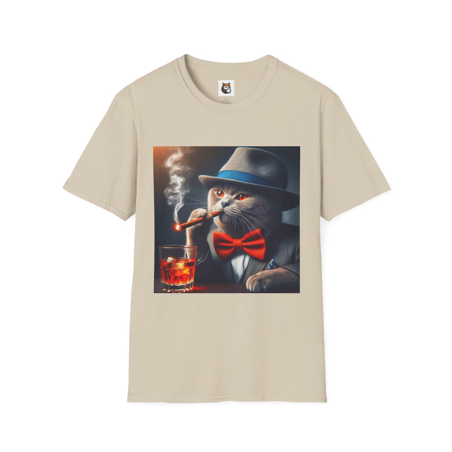 Russian Blue Cat whiskey drinking  T-Shirt