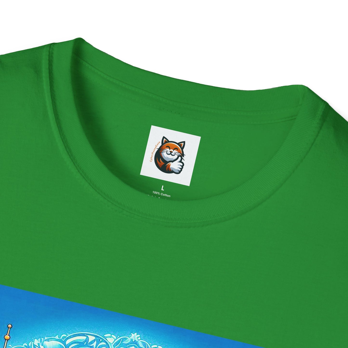 Russian Blue Cat egyptian goddess Softstyle T-Shirt