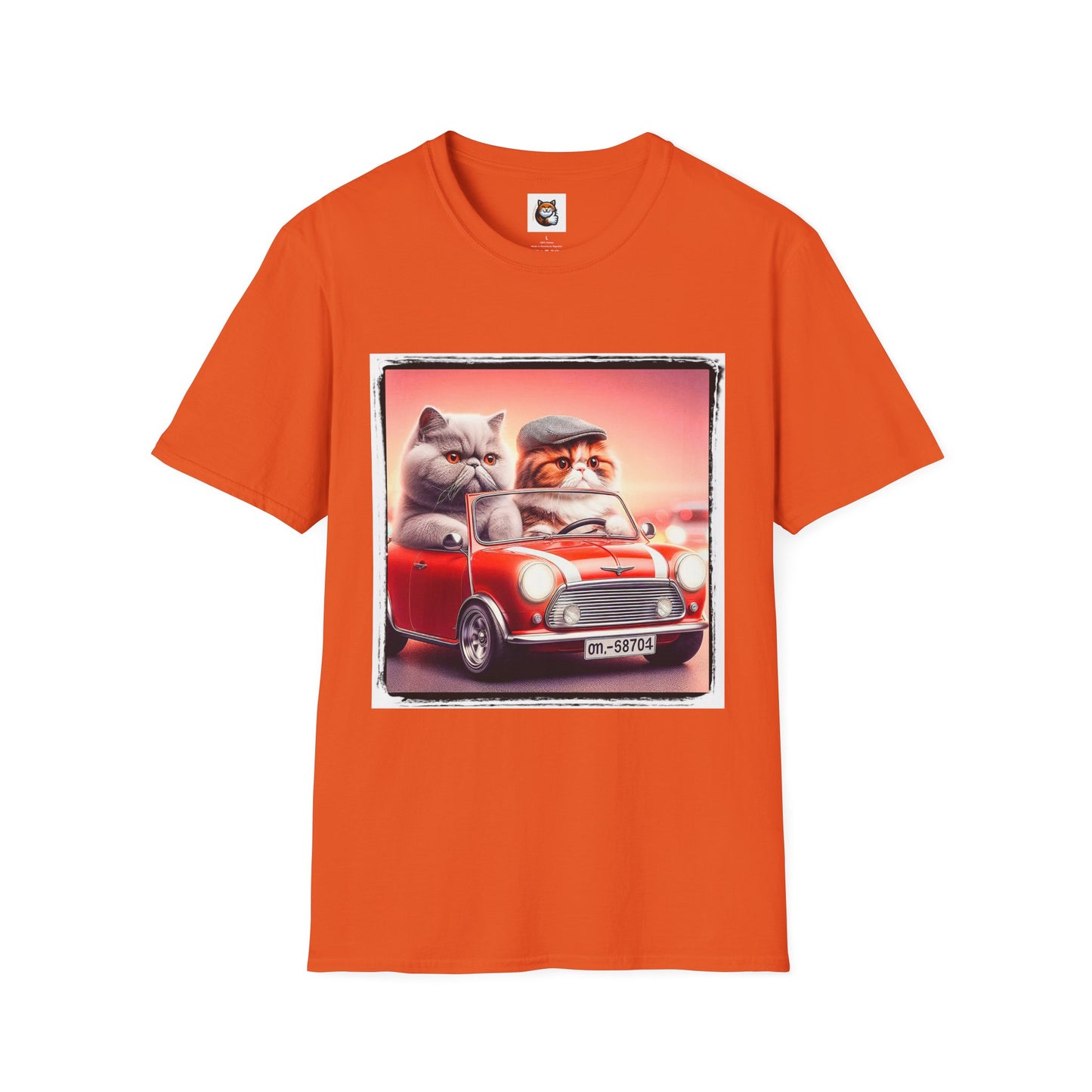 Wacky Exotic Shorthair Cat Unisex Softstyle T-Shirt