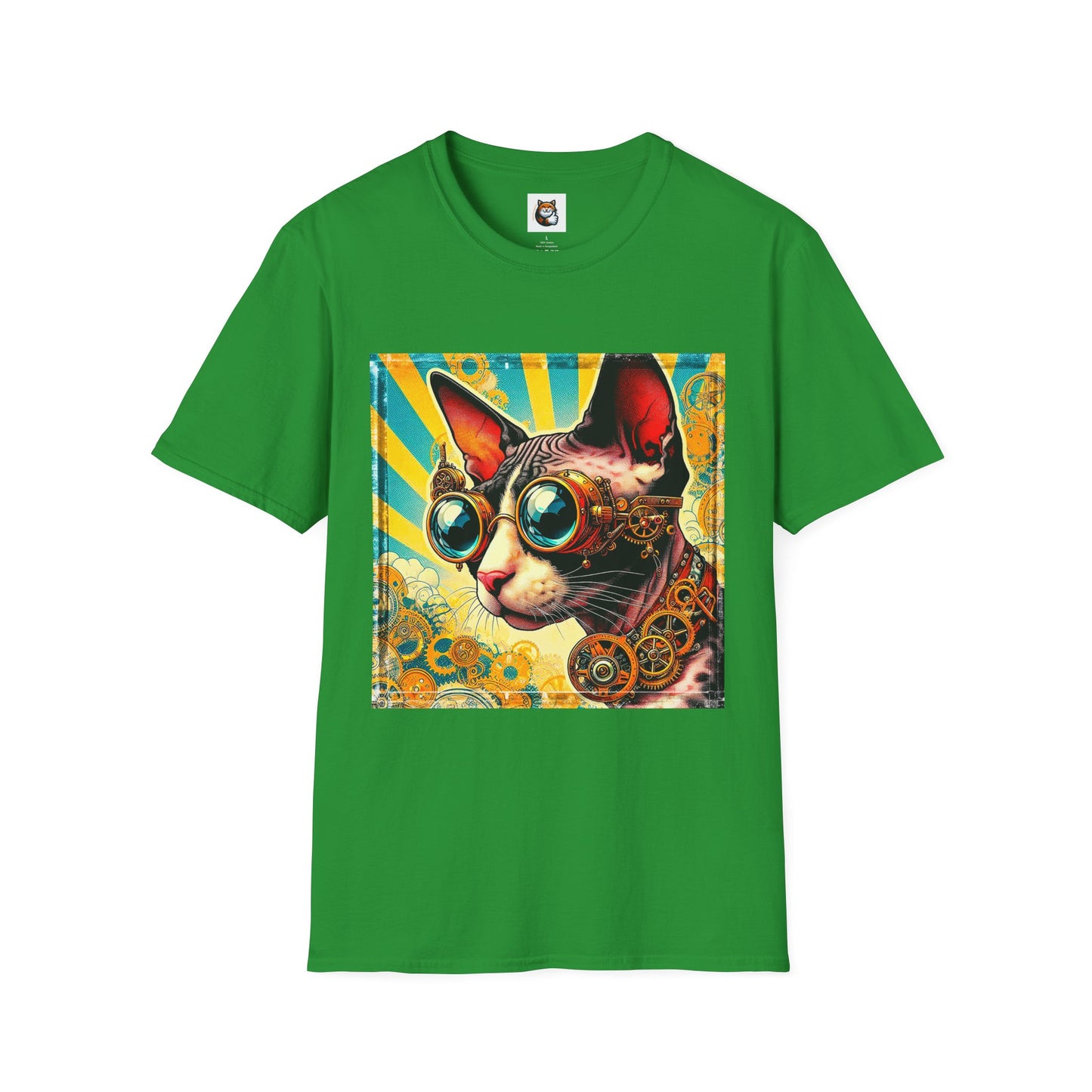 Cornish Rex Cat Unisex steam punk  T-Shirt