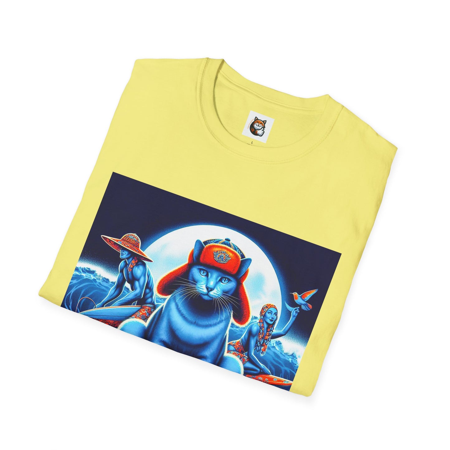 Russian Blue Cat Unisex Softstyle T-Shirt