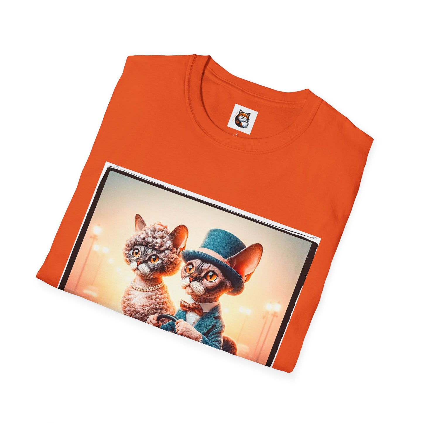Wacky  Devon Rex Cat Unisex Softstyle T-Shirt