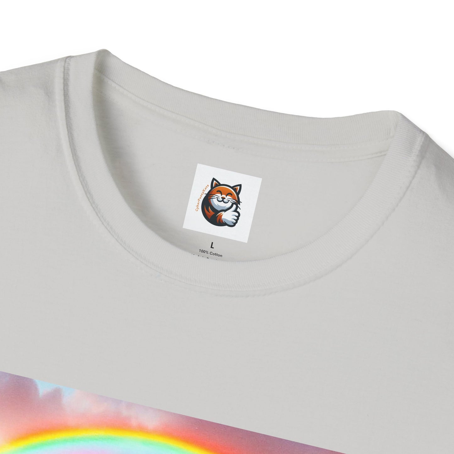 Selkirk Rex Cat T-Shirt rainbow bridge