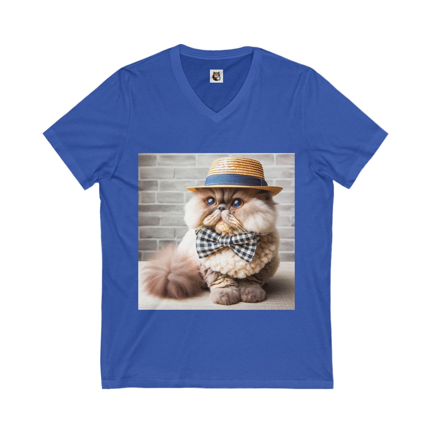 Selkirk Rex Design V-Neck fluffy beauty