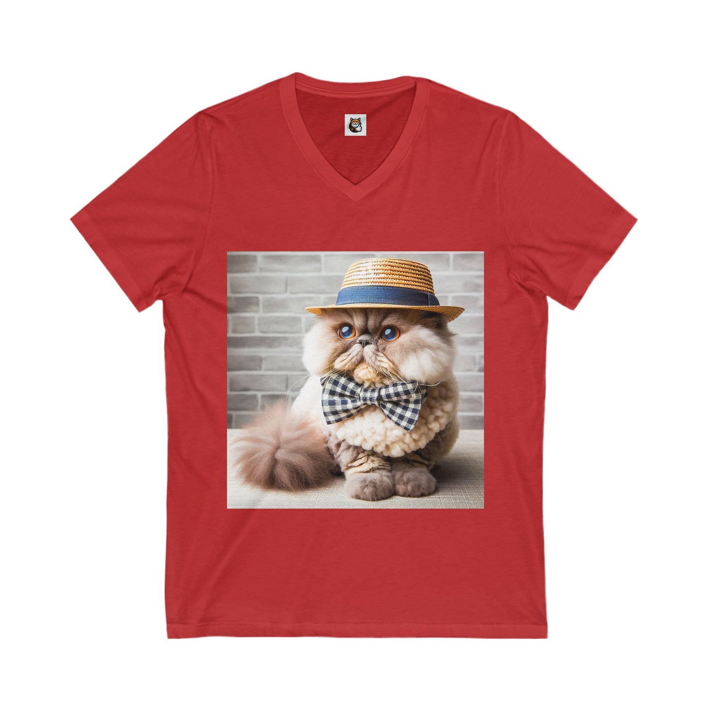 Selkirk Rex Design V-Neck fluffy beauty