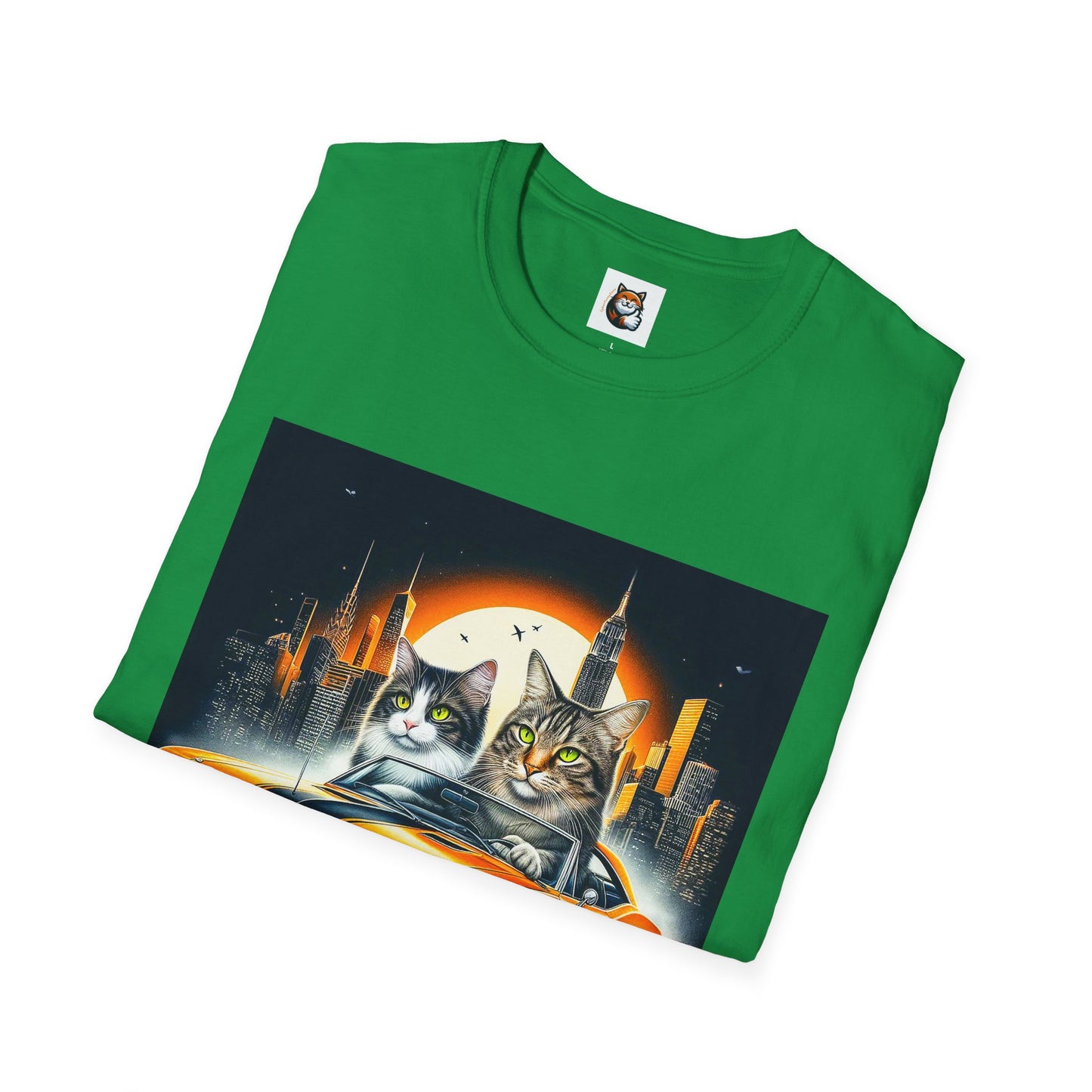 Wacky Domestic Cat Unisex Softstyle T-Shirt