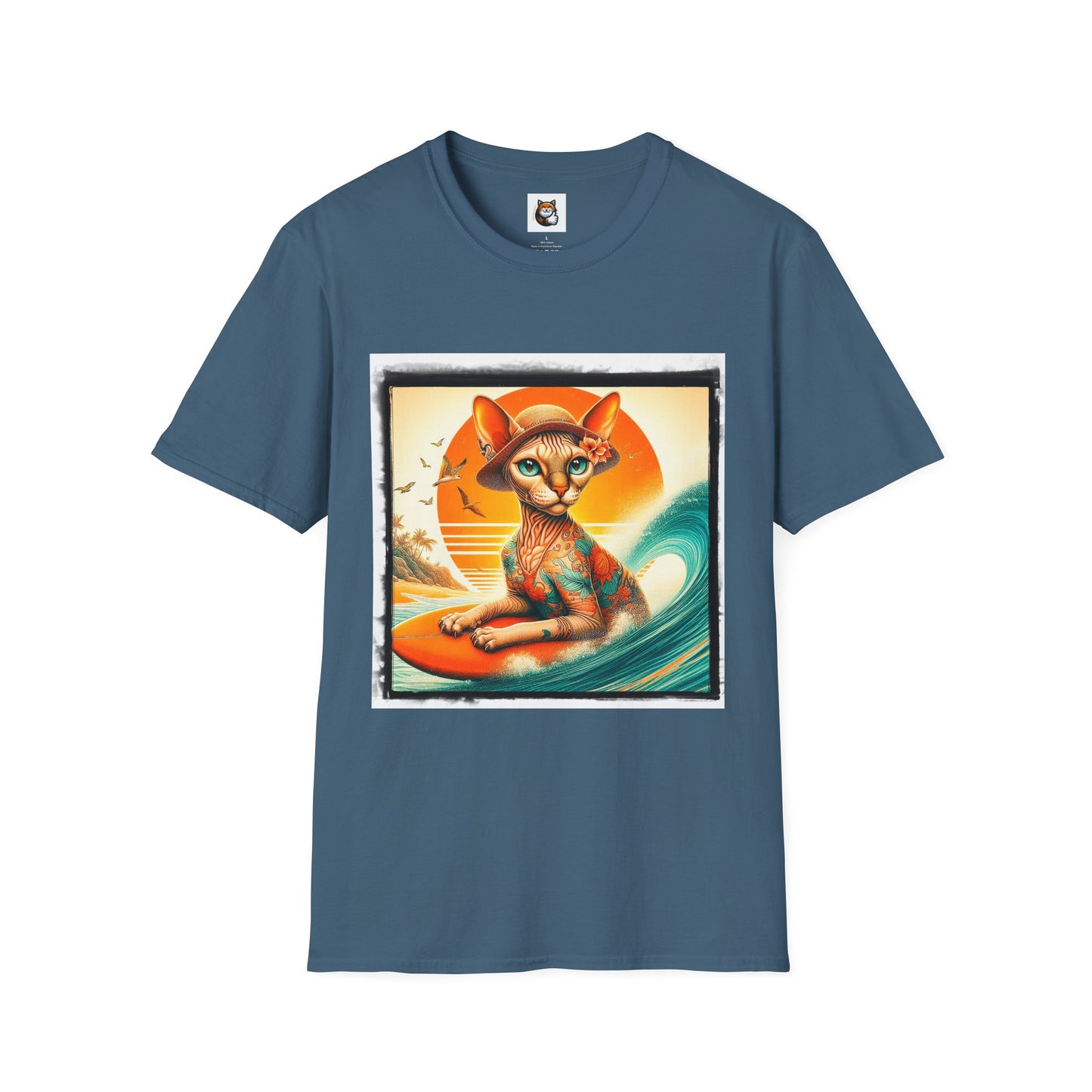 Devon Rex Cat Unisex Softstyle T-Shirt