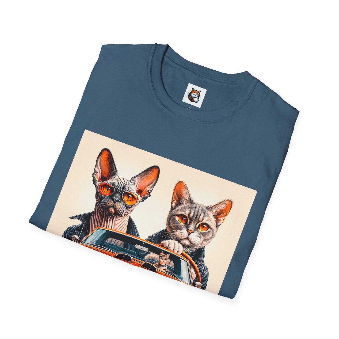 Wacky  Devon Rex Cool cats  Unisex Softstyle T-Shirt