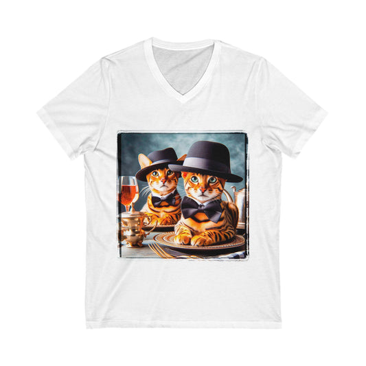 Bengal Unisex Jersey Short Sleeve V-Neck Tee