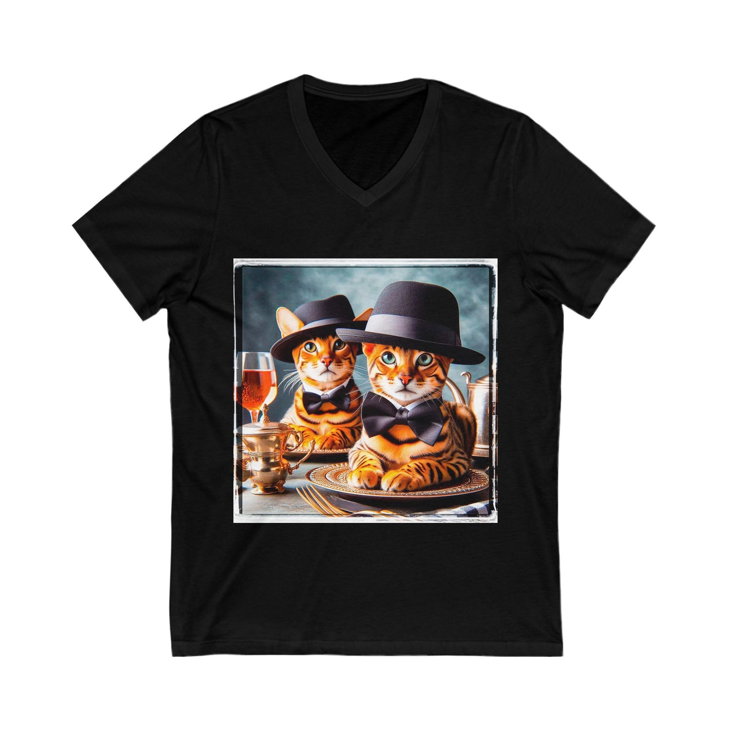 Bengal Unisex Jersey Short Sleeve V-Neck Tee