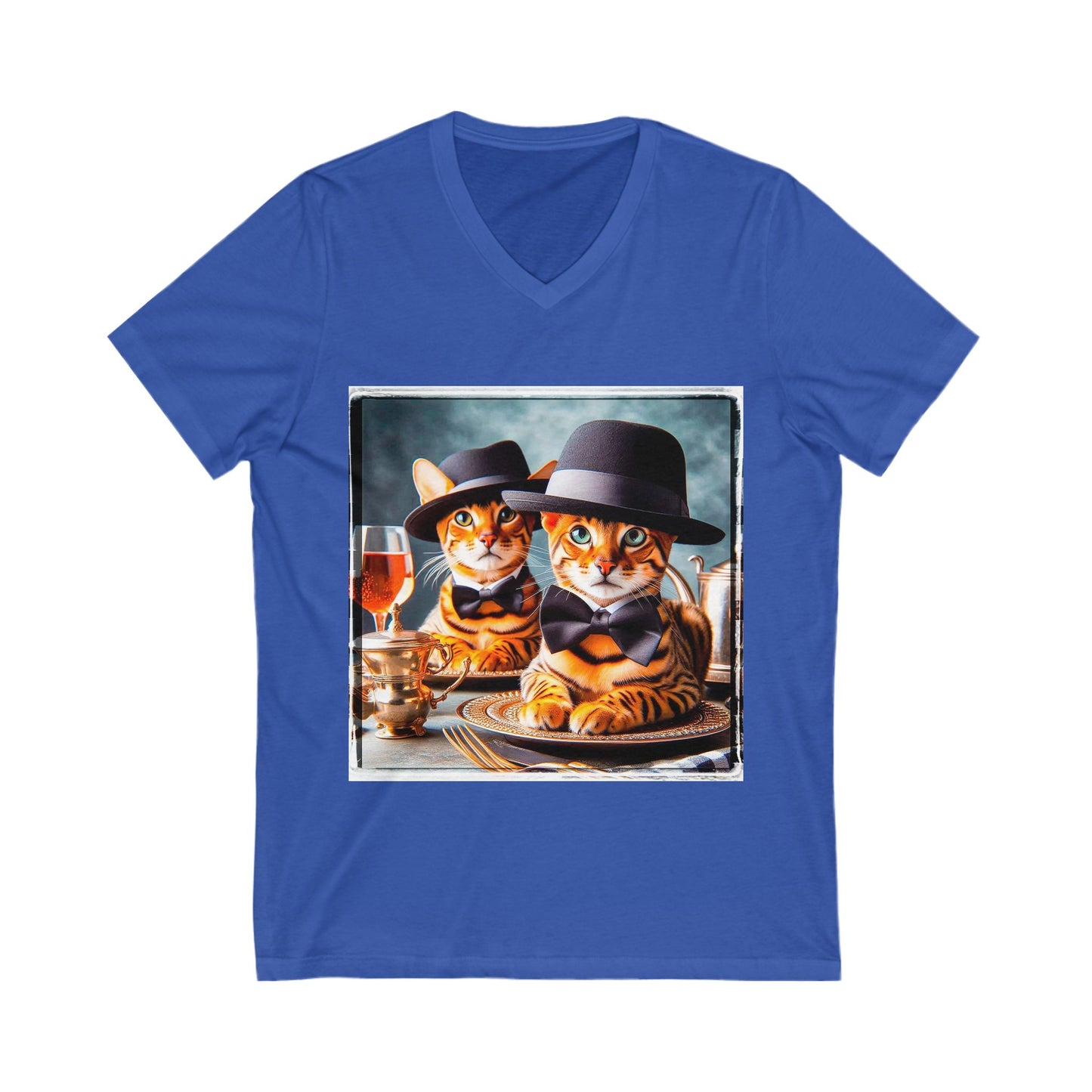 Bengal Unisex Jersey Short Sleeve V-Neck Tee