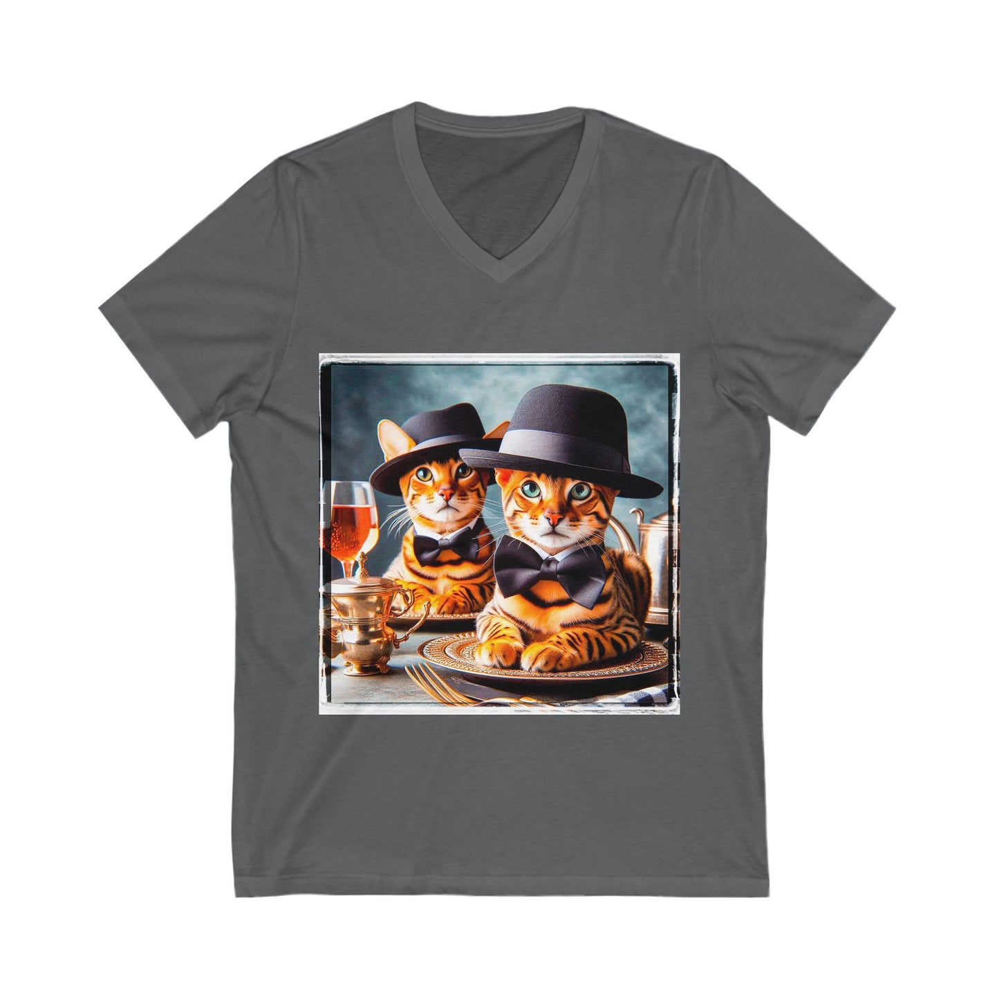 Bengal Unisex Jersey Short Sleeve V-Neck Tee