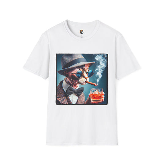 Devon Rex Cat smoking Softstyle T-Shirt