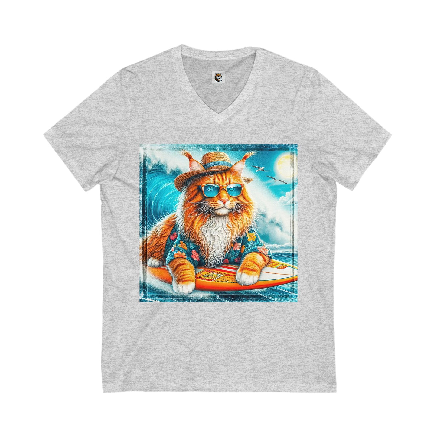 Maine Coon Unisex Jersey Short Sleeve V-Neck Tee