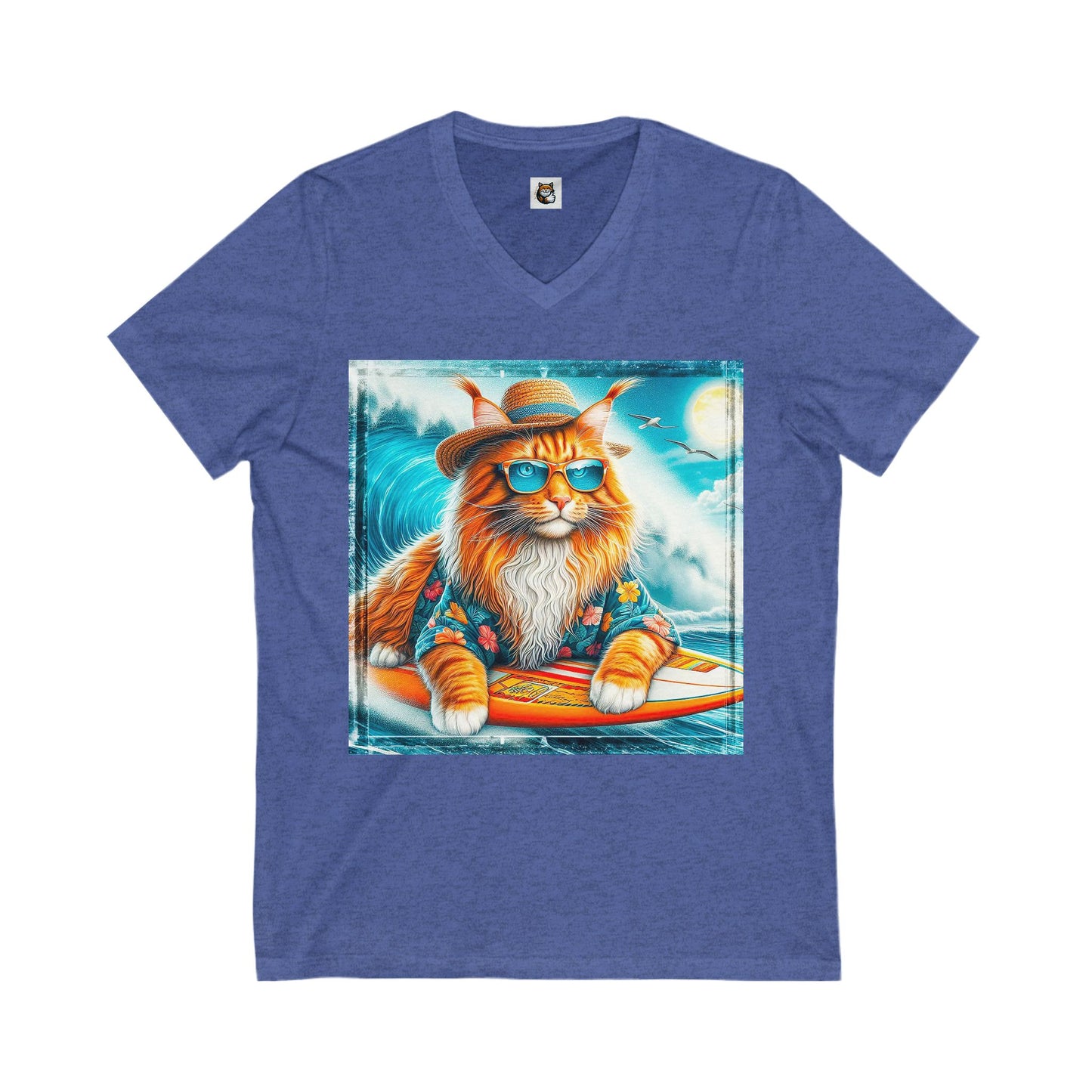 Maine Coon Unisex Jersey Short Sleeve V-Neck Tee