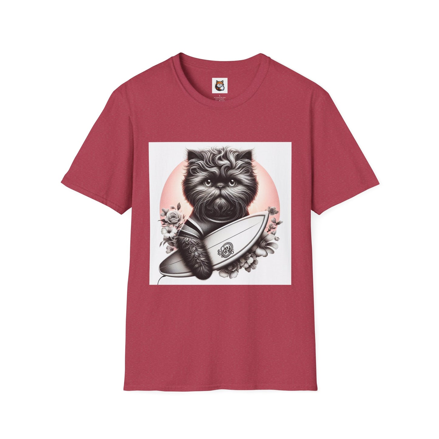 Selkirk Rex Cat T-Shirt fluffy surfer girl