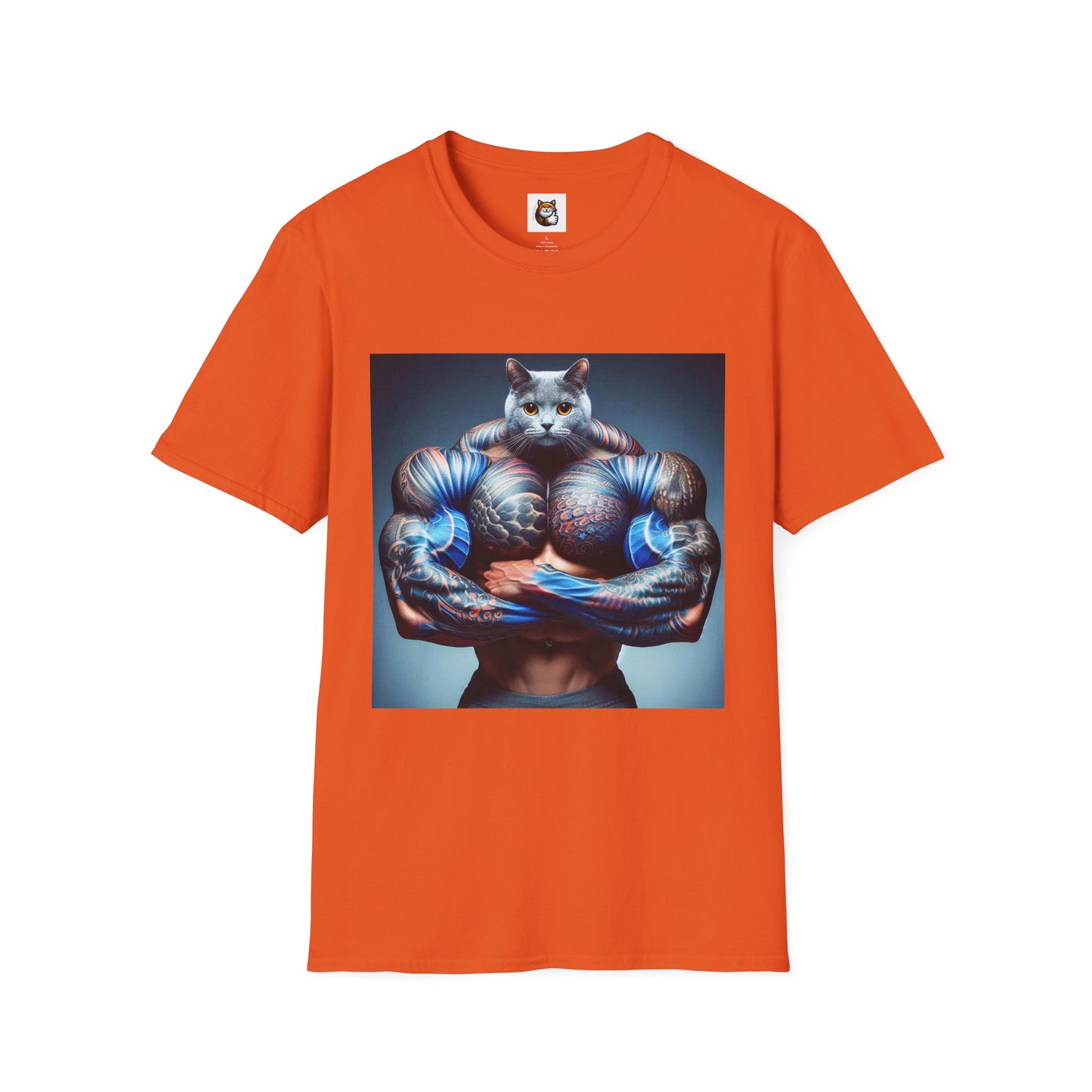 Russian Blue Cat Unisex Softstyle T-Shirt