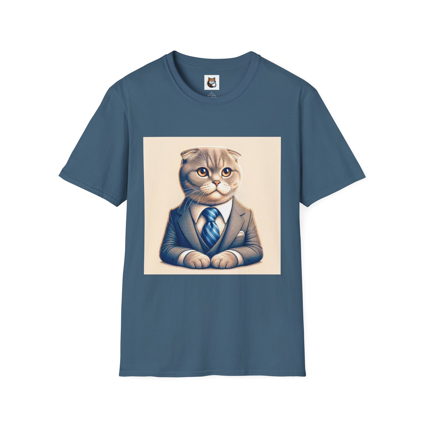 Scottish Fold Cat suit and tie  T-Shirt
