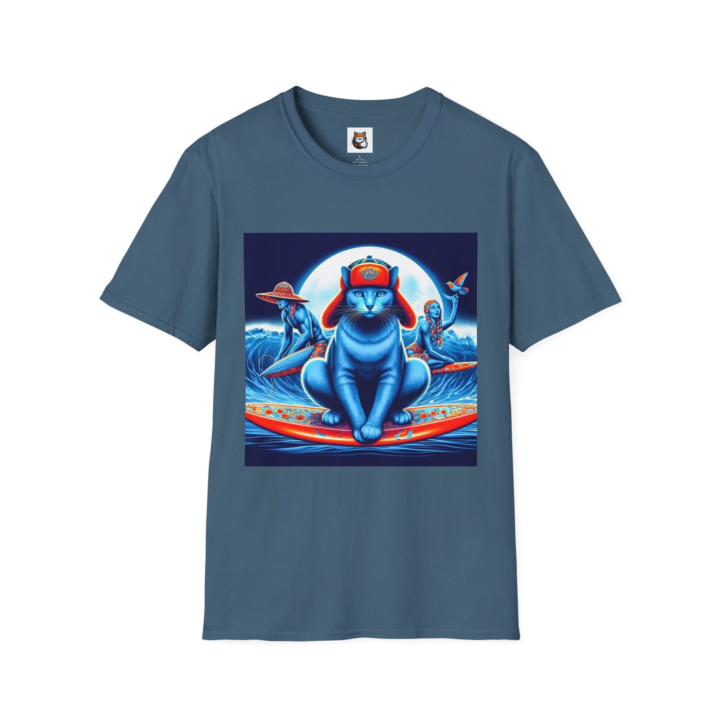 Russian Blue Cat Unisex Softstyle T-Shirt