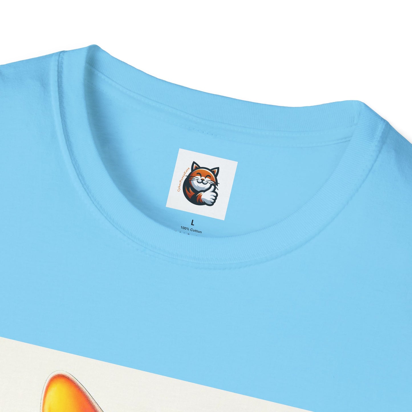 Devon Rex Cat surfing beauty  Softstyle T-Shirt
