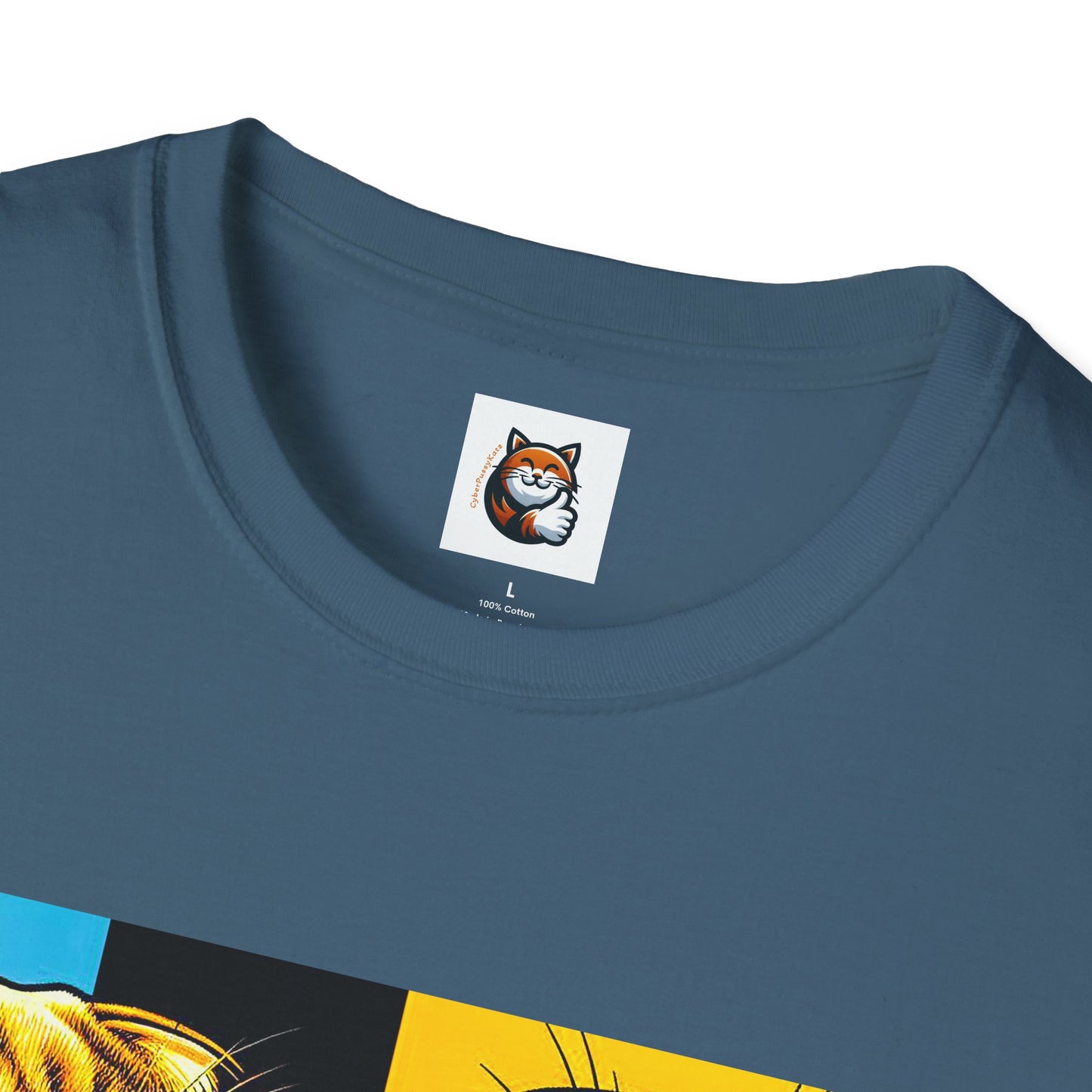 Scottish Fold Cat colorful squares  T-Shirt