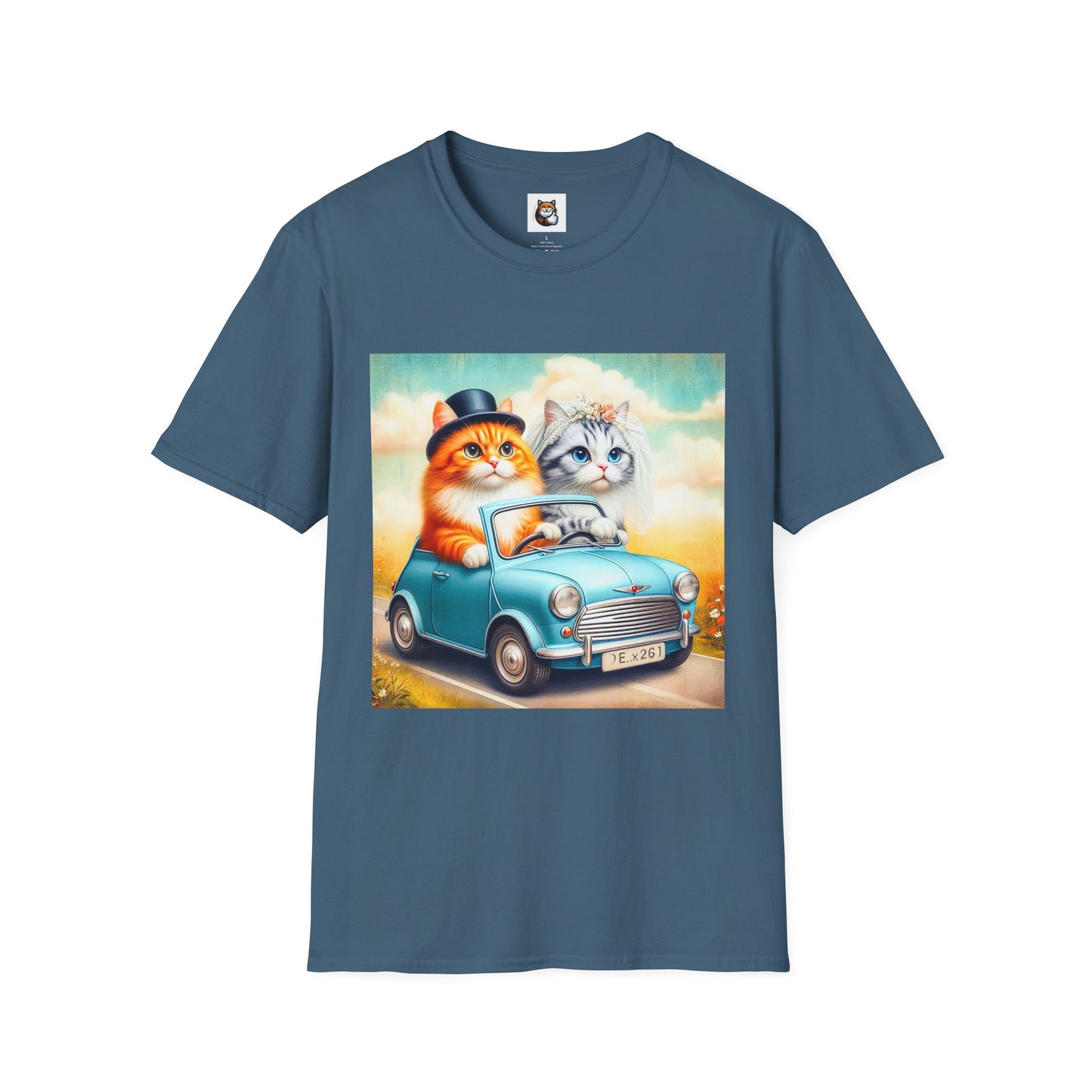 Wacky Domestic Cat Unisex Softstyle T-Shirt