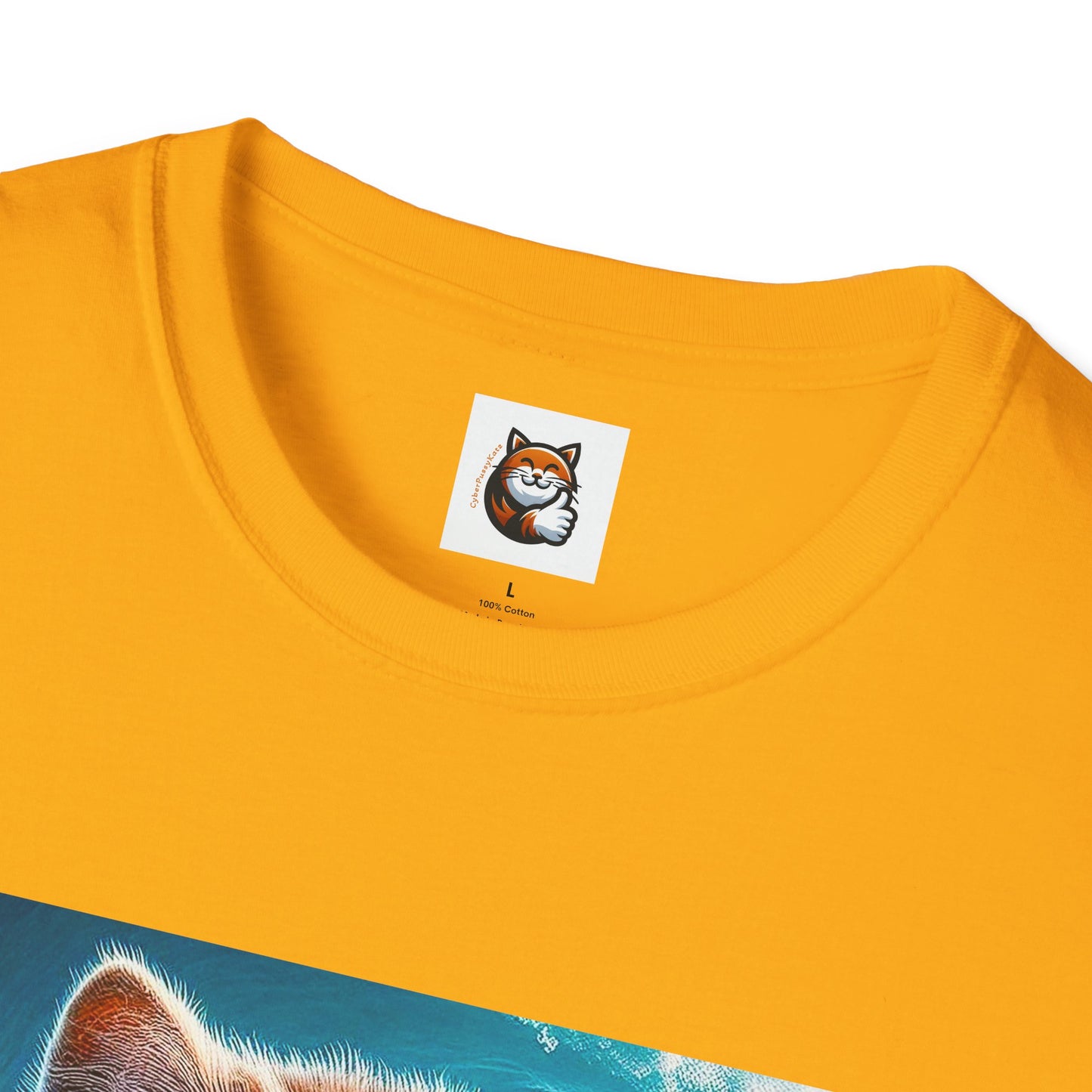 Selkirk Rex Cat T-Shirt old guy surfer