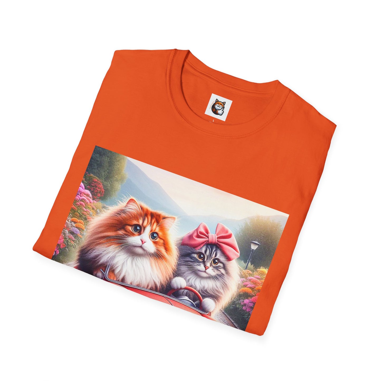 Wacky Norwegian Forest Cat Unisex Softstyle T-Shirt