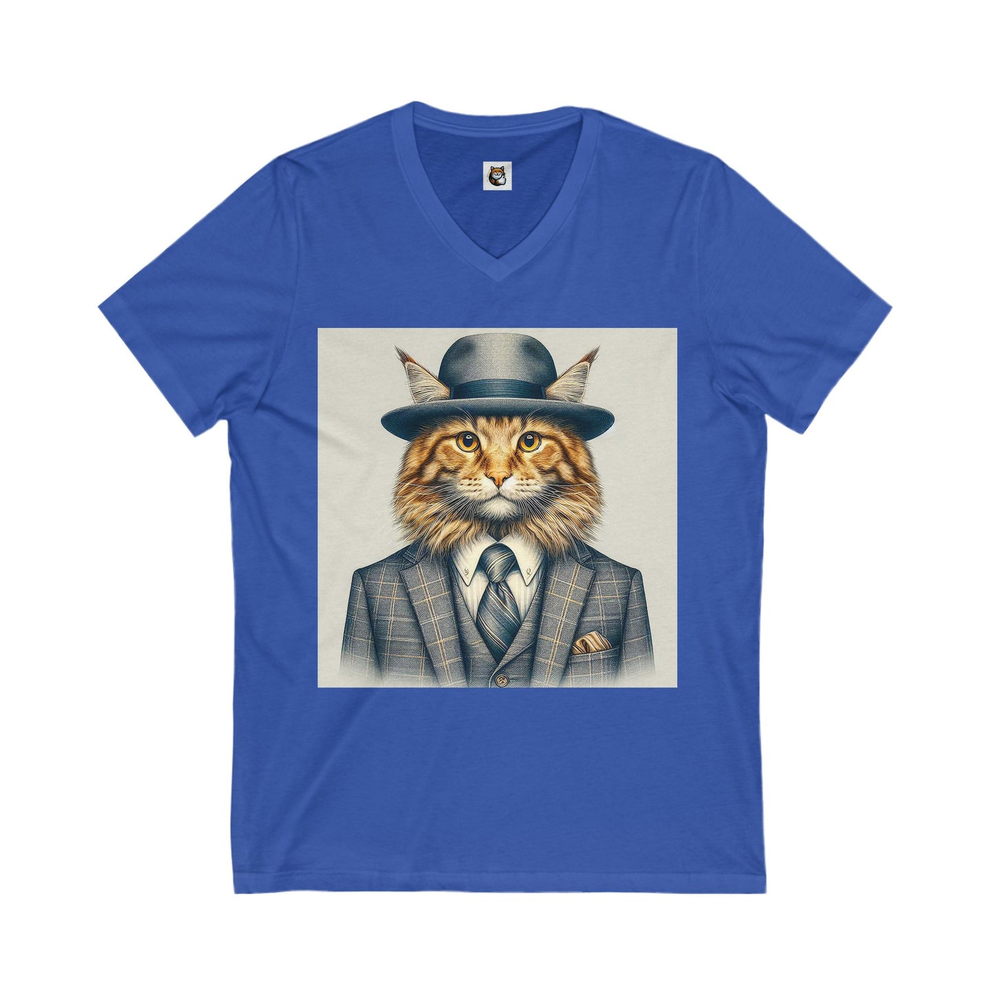 Maine Coon Unisex Jersey Short Sleeve V-Neck Tee