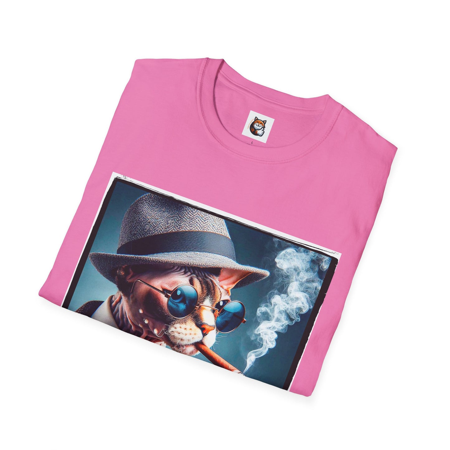 Devon Rex Cat smoking Softstyle T-Shirt