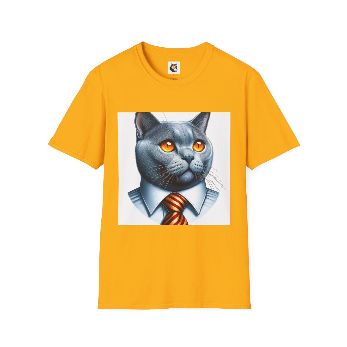 Russian Blue Cat suit and tie  T-Shirt