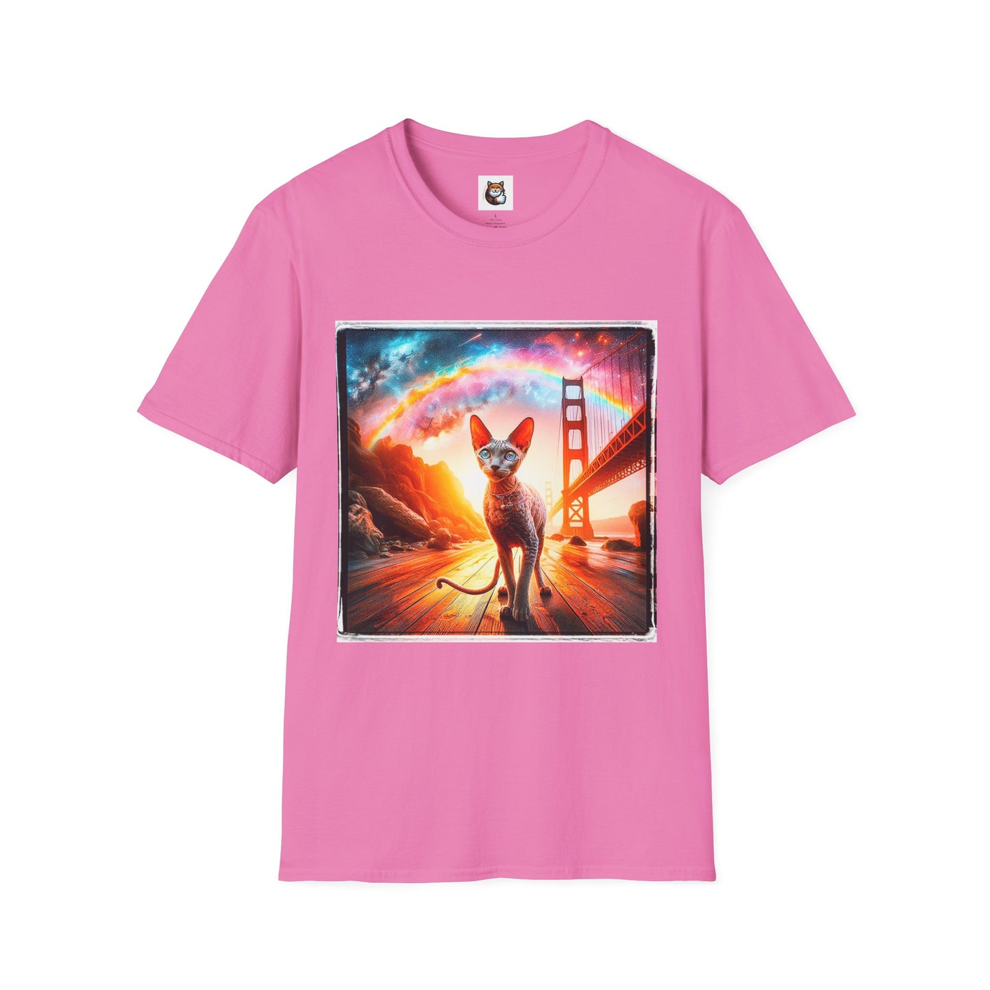 Cornish Rex Cat rainbow sunset T-Shirt