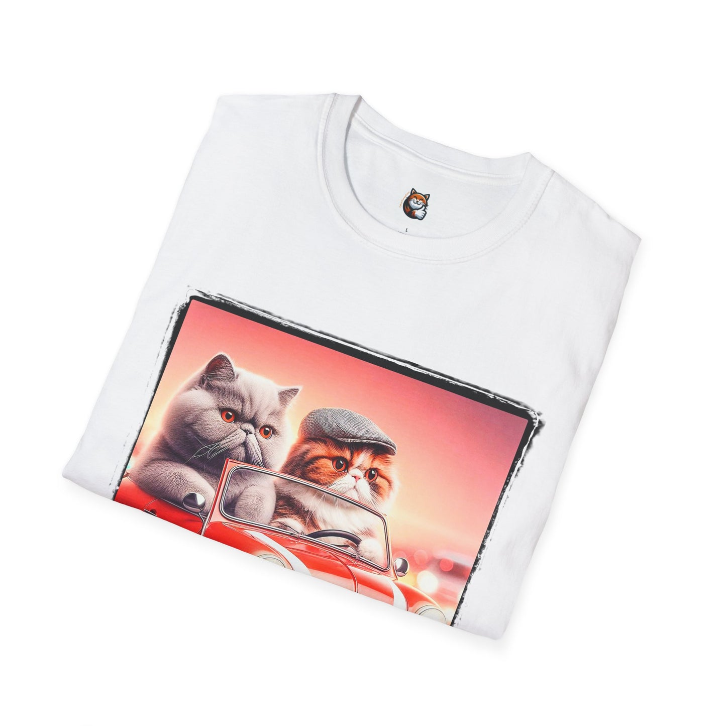 Wacky Exotic Shorthair Cat Unisex Softstyle T-Shirt