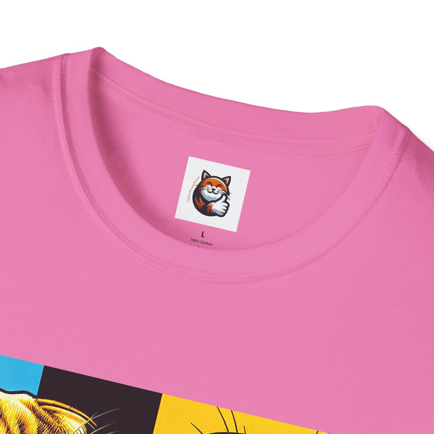 Scottish Fold Cat colorful squares  T-Shirt