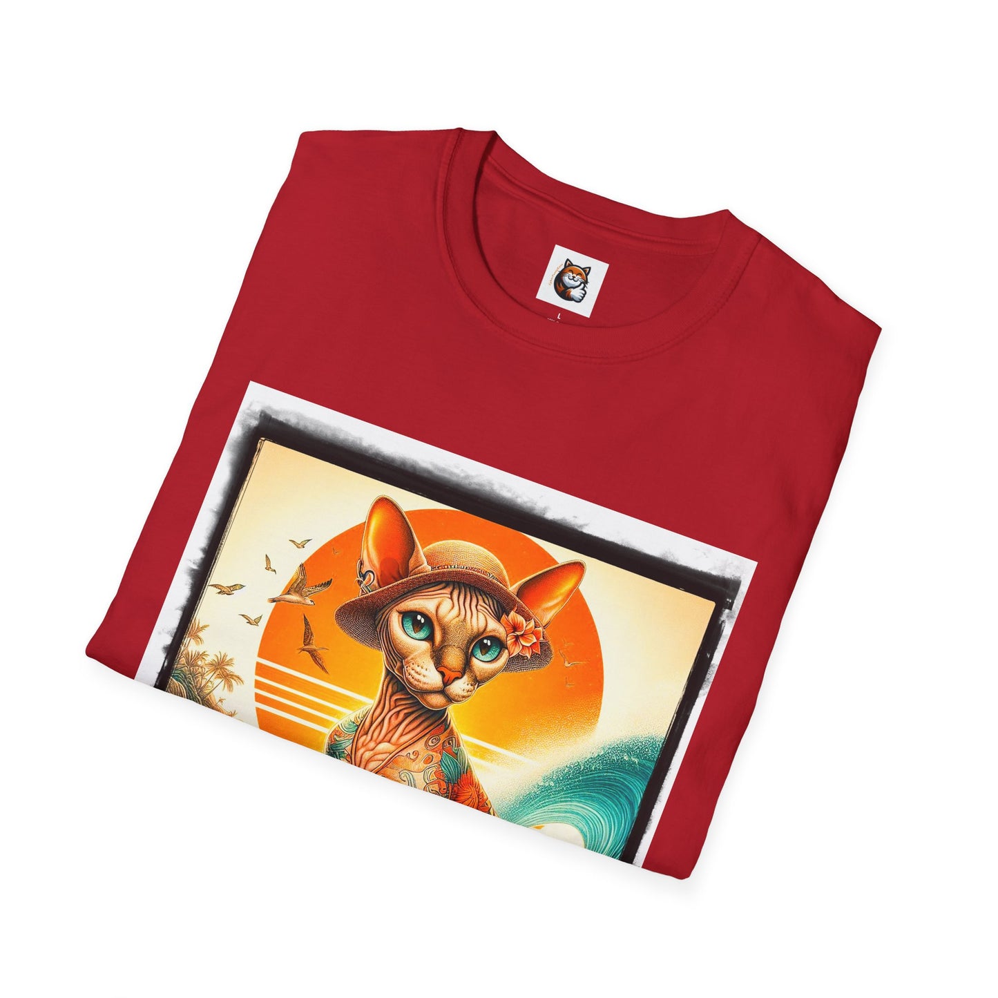 Devon Rex Cat Unisex Softstyle T-Shirt