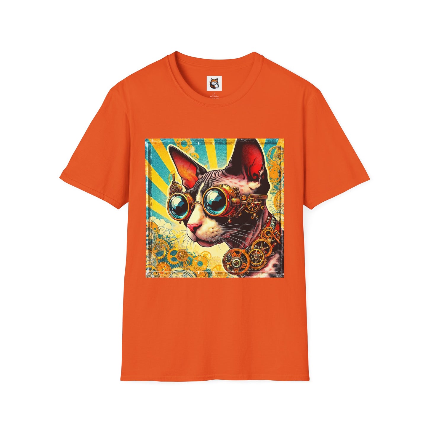 Cornish Rex Cat Unisex steam punk  T-Shirt